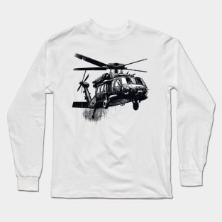 Helicopter Gunship Long Sleeve T-Shirt